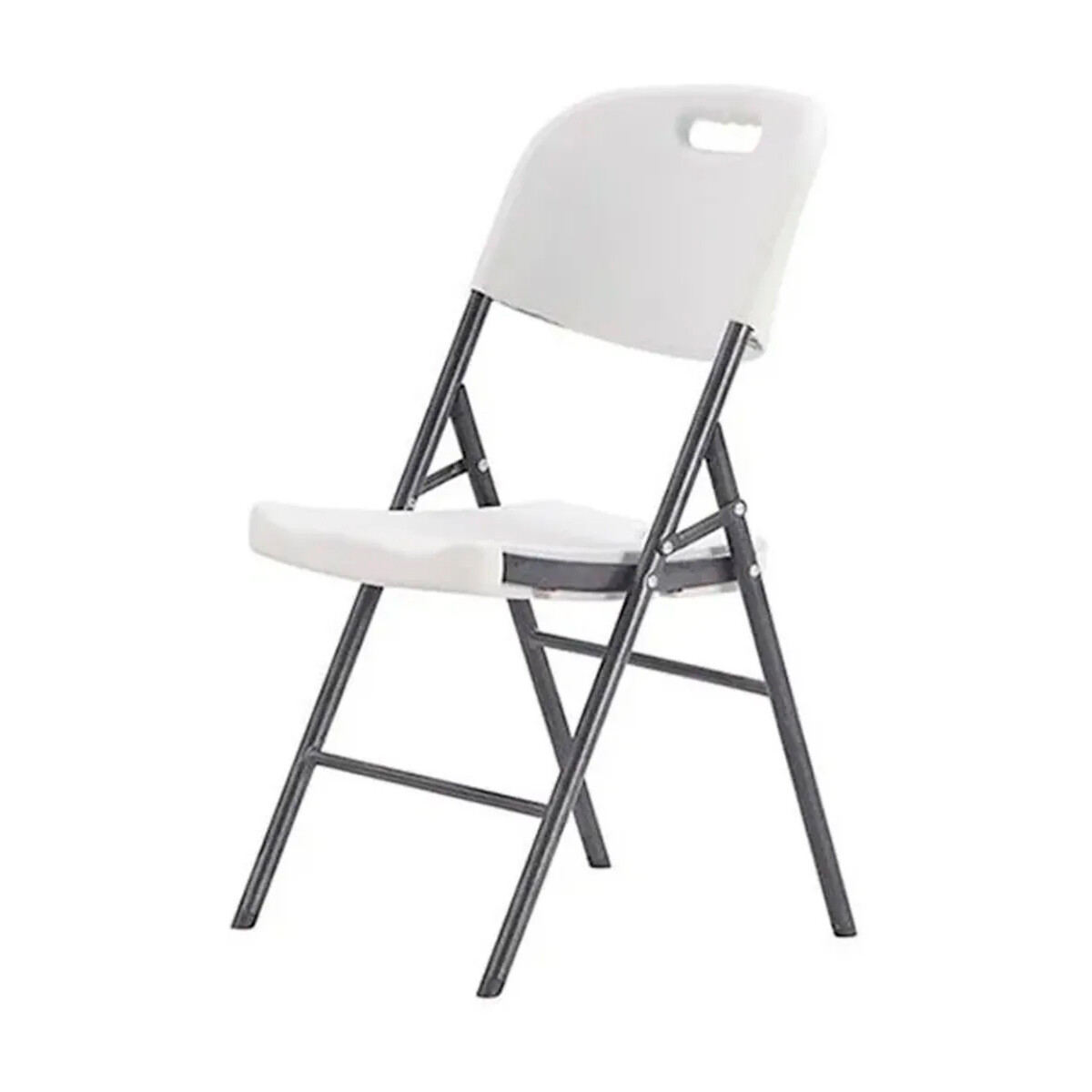 Silla Plegable Metálica Pvc Hdpe - BLANCO 