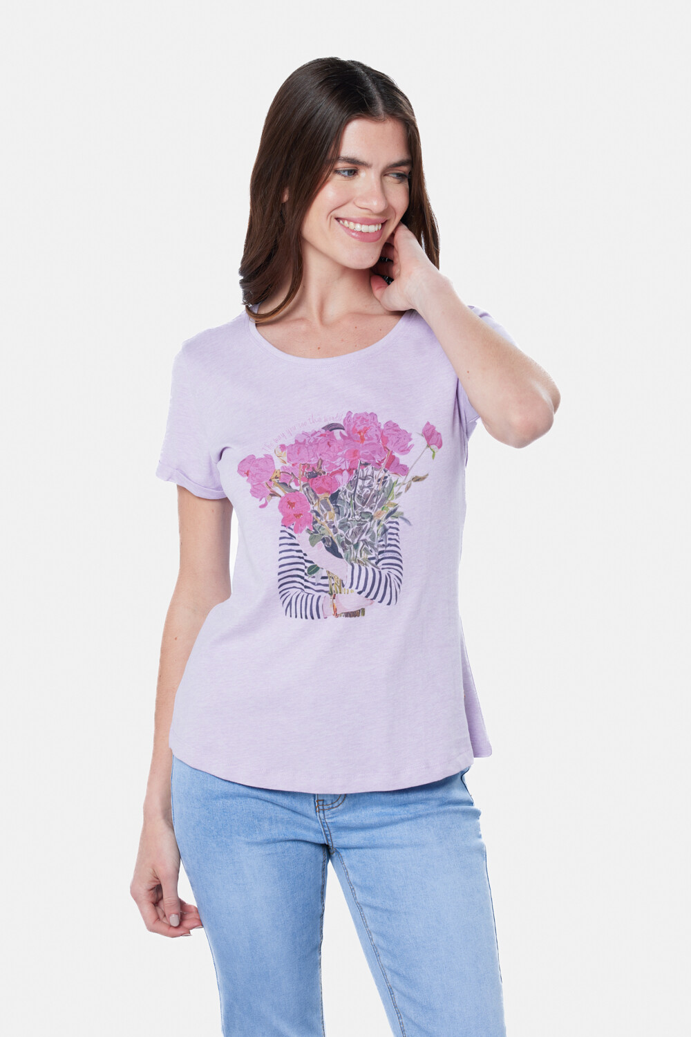 REMERA ESTAMPADA Lila