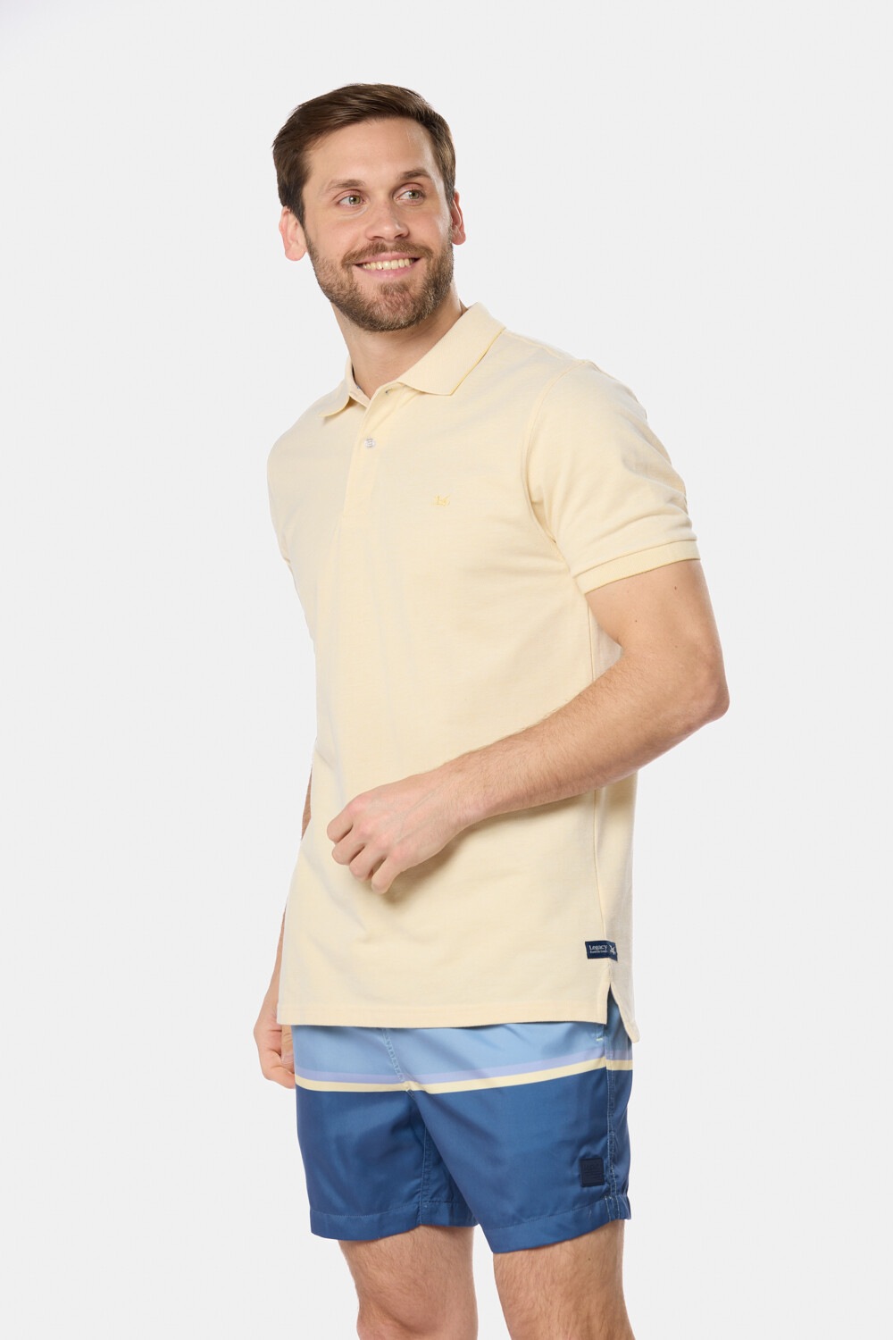 SHORT DE BAÑO RAYADO Piedra