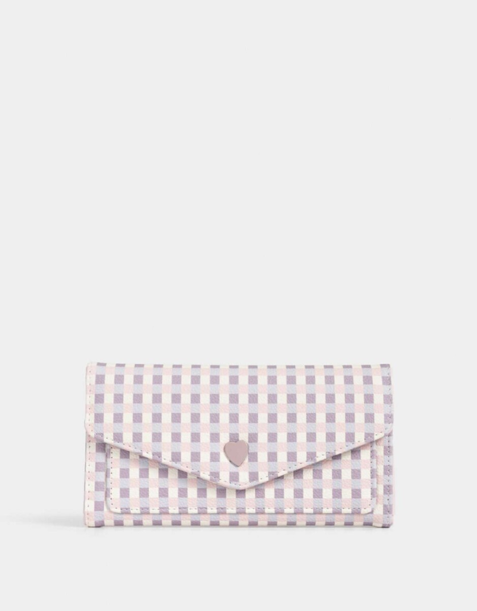 Billetera Fichero Solapa - Estampado Geometrico 