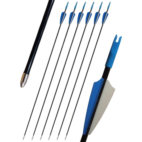 Flecha de fibra de vidro 6mm 20" Punta redonda Flecha de fibra de vidro 6mm 20" Punta redonda