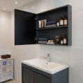 CONJUNTO DE BAÑO HABITARE MODELO NBA39-80B / MUEBLE + BACHA + BOTIQUÍN CON ESPEJO Conjunto De Baño Habitare Modelo Nba39-80b / Mueble + Bacha + Botiquín Con Espejo