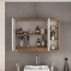 Mueble de baño suspendido Apollo Rustico Blanco 90 cm con bacha y botiquín Mueble De Baño Suspendido Apollo Rustico Blanco 90 Cm Con Bacha Y Botiquín