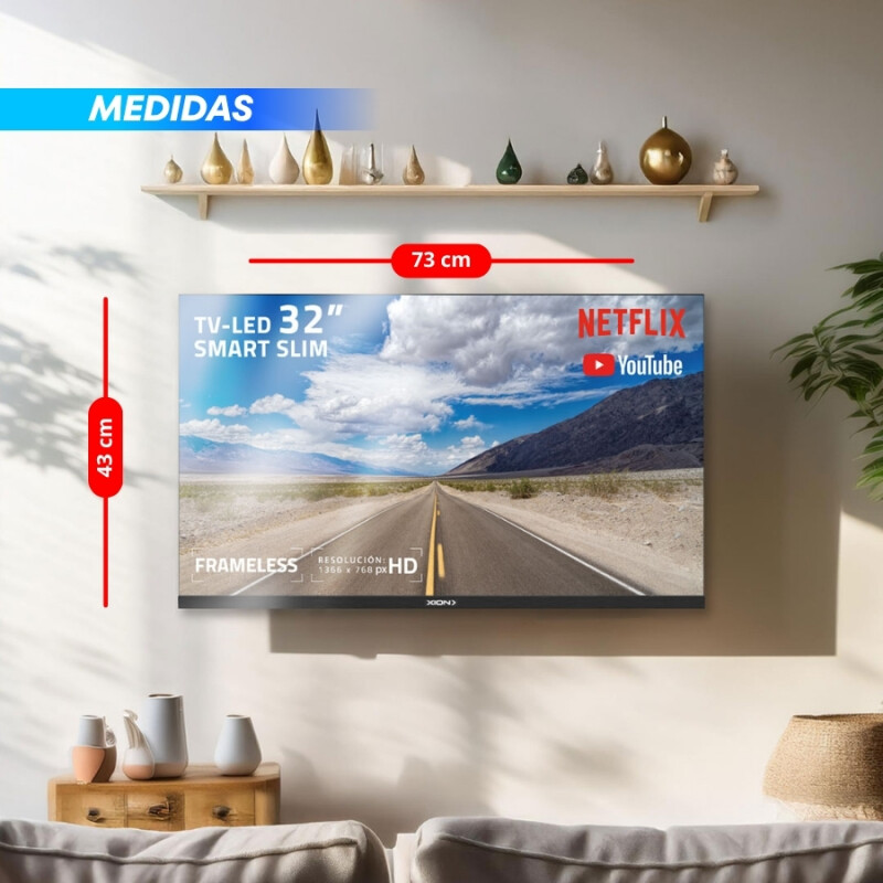 SMART TV XION XI-LED32SLIM 32'' HD LED Negro