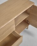 Aparador Lenon 200 x 86 cm de madera maciza y chapa de roble