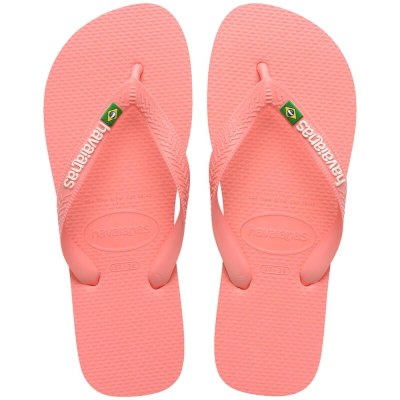 Sandalias Havaianas Brasil Logo Hombre Rosa Mango