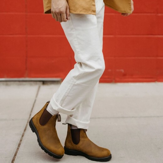 Botas Blundstone Elastic Side V Cut - Crazy Horse Brown Botas Blundstone Elastic Side V Cut - Crazy Horse Brown