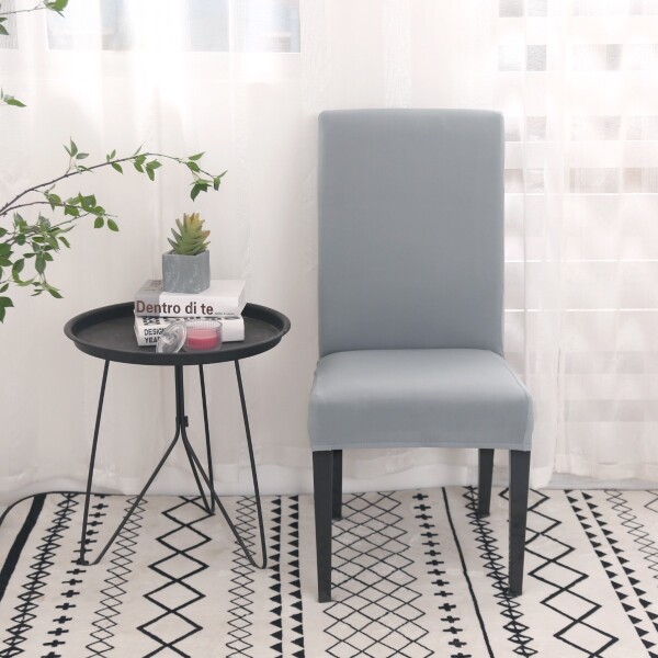 Funda Cubre Sillas Universal Comedor Elastizada Lavable X4 Variante Color Gris