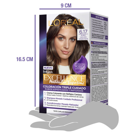Tinta L'Oréal Paris Excellence Creme N°6.17 Rubio Oscuro Cenizo Tinta L'Oréal Paris Excellence Creme N°6.17 Rubio Oscuro Cenizo