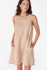 Vestido Diario Beige