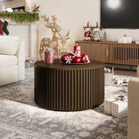 MESA DE CENTRO 3D MARRÓN - CIRCULAR