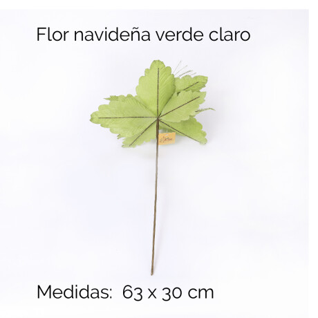 Flor Navideña Verde Claro 63x 30cm Unica