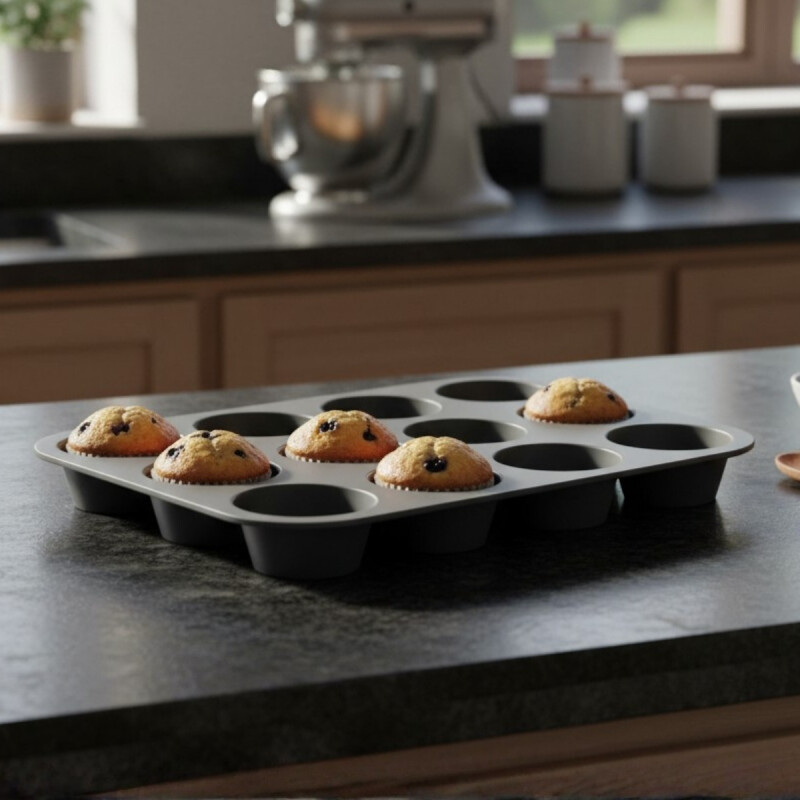 Molde muffin x12 silicona GRIS