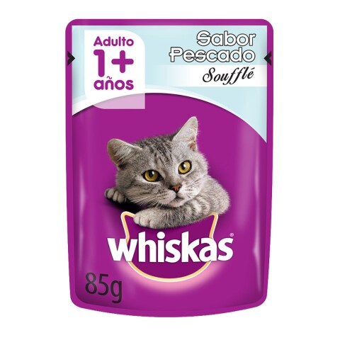 WHISKAS EN SALSA SOUFFLE PESCADO ALIMENTO HUMEDO 85 GR