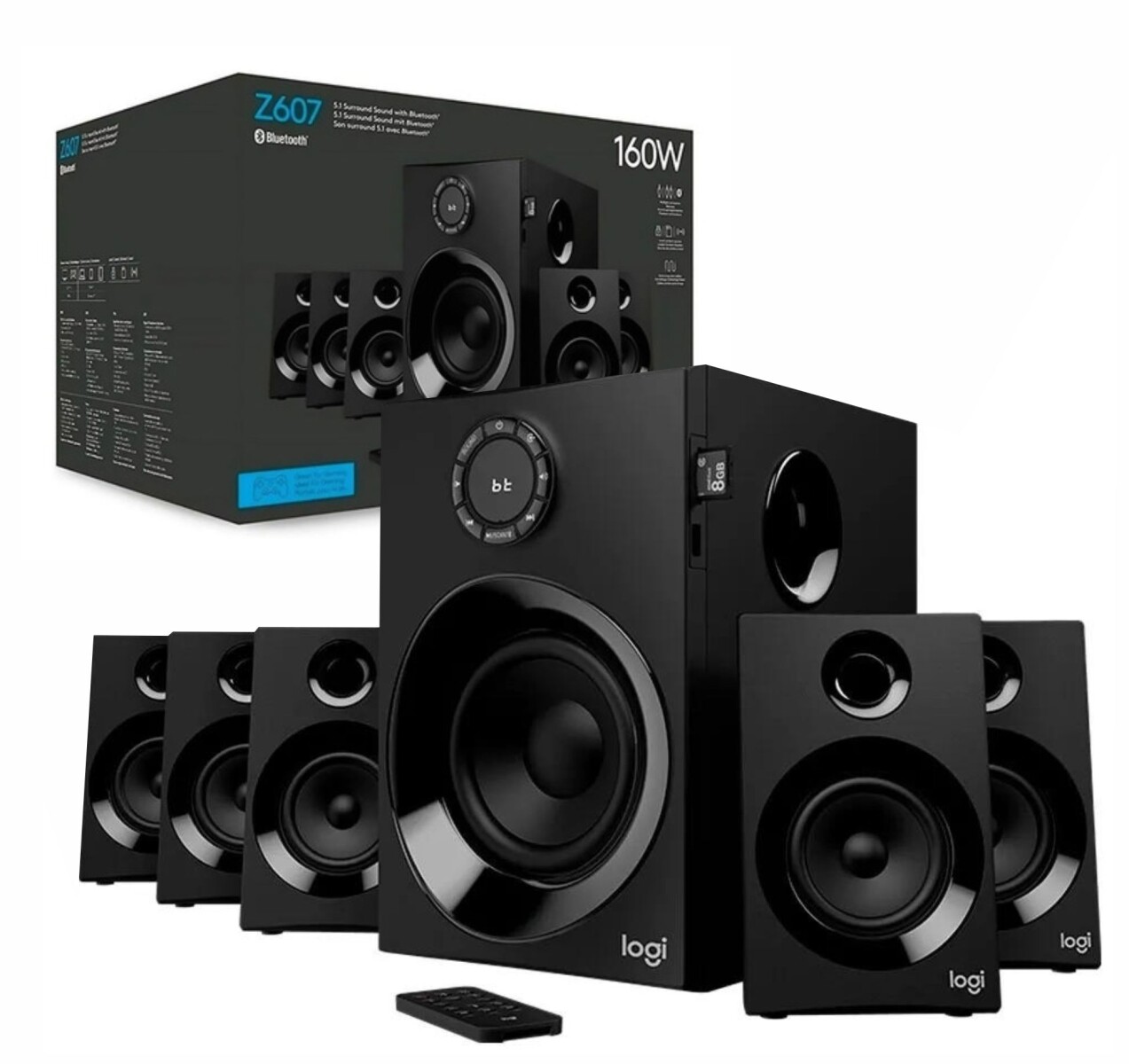 Parlantes 5.1 Logitech Envolvente Z607 5.1 Bluetooth 