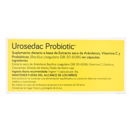 Urosedac Probiotic X32 Cápsulas Urosedac Probiotic X32 Cápsulas