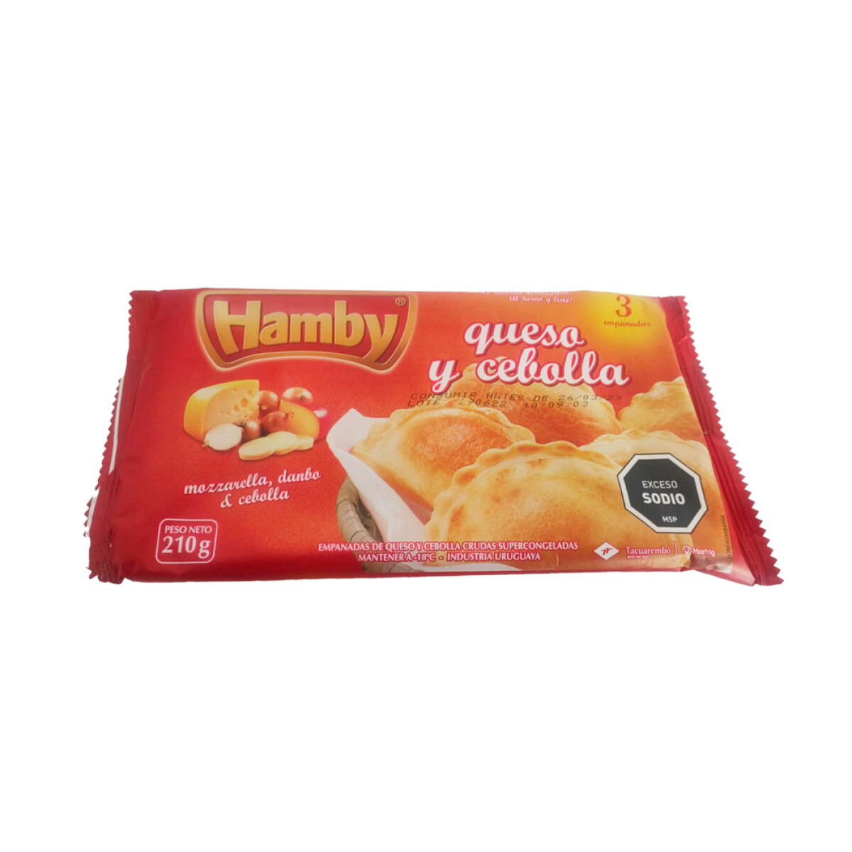 Empanadas Hamby Queso Y Cebolla 3 Und. 