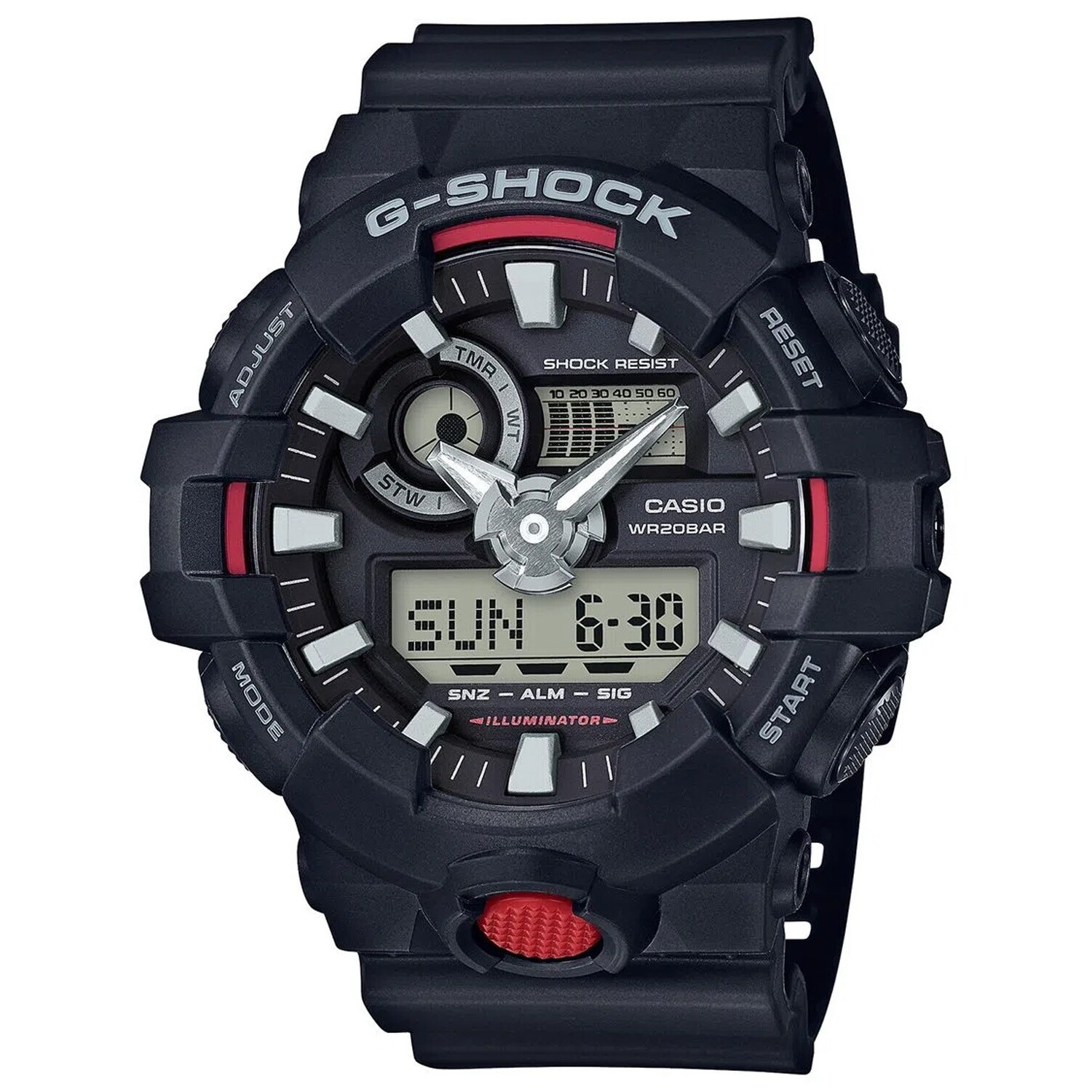 Reloj Analogo Digital Casio G Shock GA 700 Super Resistente Rojo Electroventas