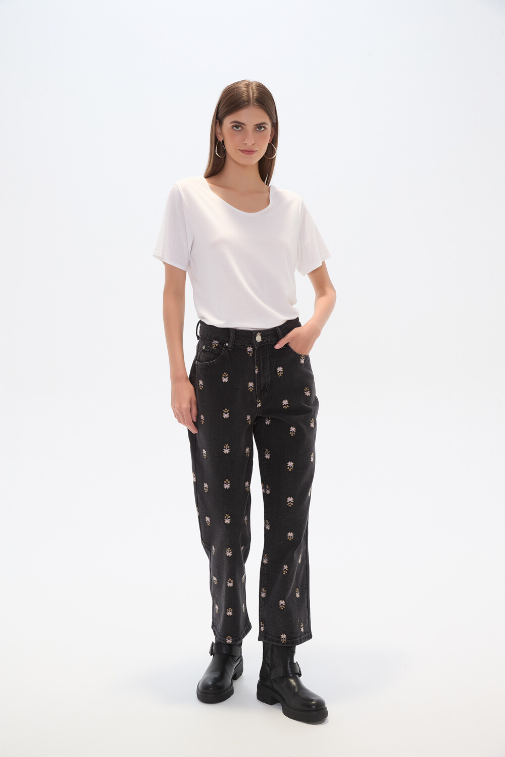 Pantalon Pipeta Gris Oscuro