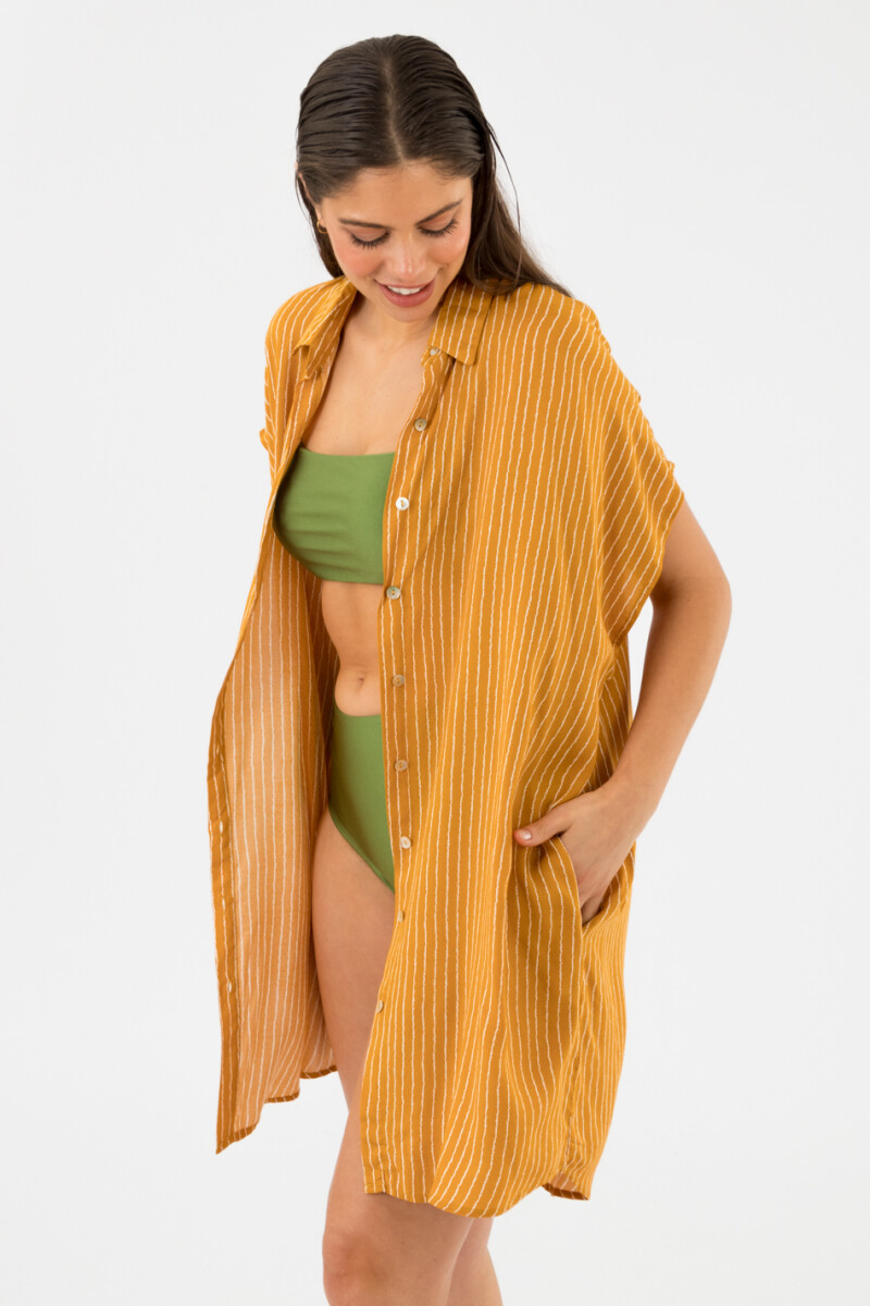 Camisola lara midi Mostaza