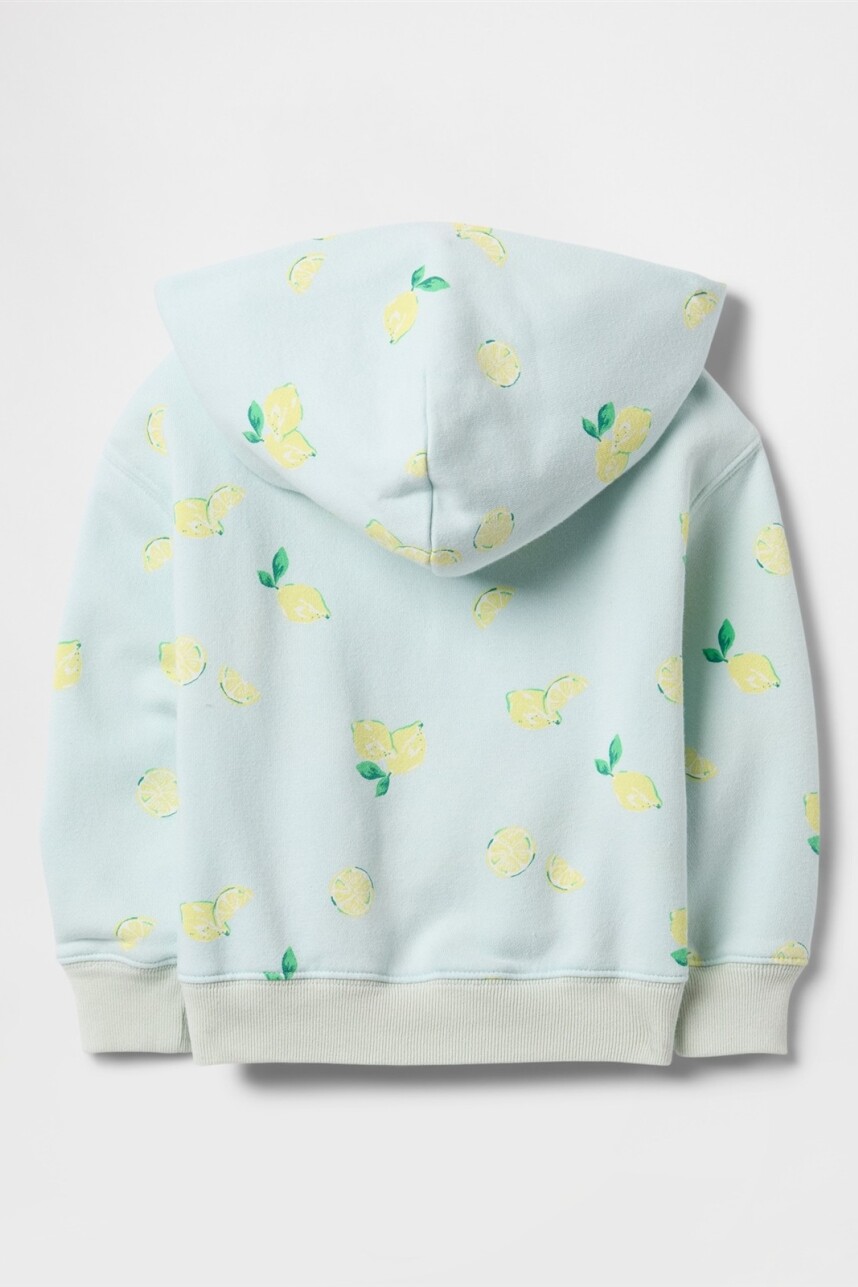 Buzo Canguro Con Cierre Logo Gap Toddler Niña Azul