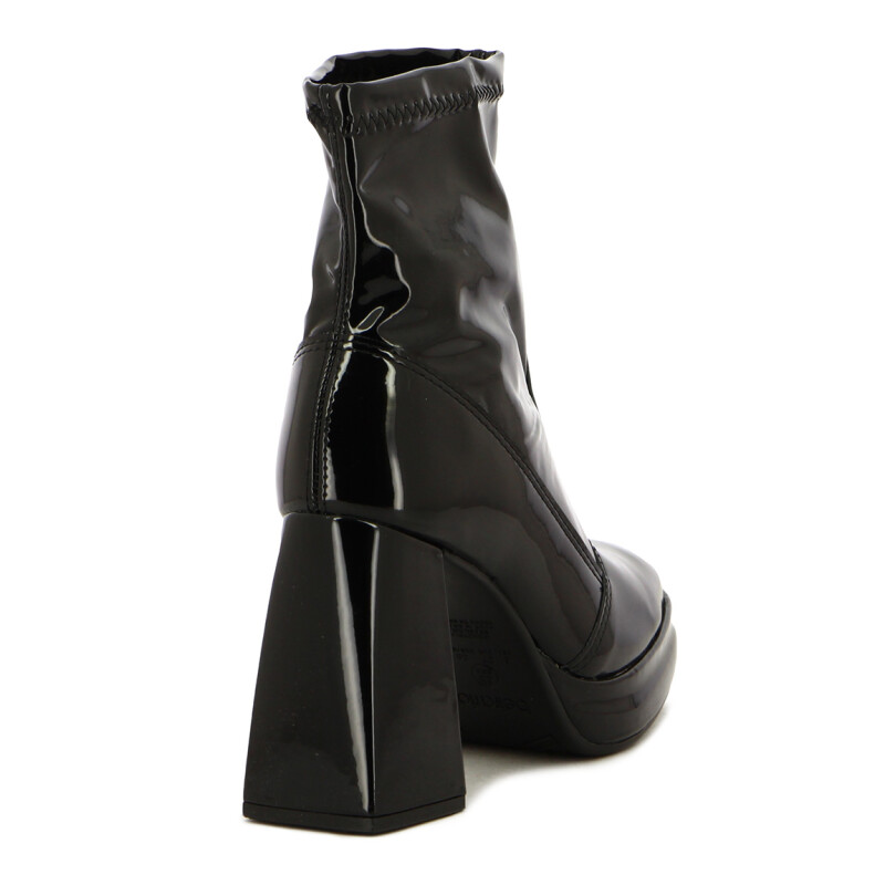 Bota Beira Rio Mujer Taco 11cm Plataforma 3cm Negro