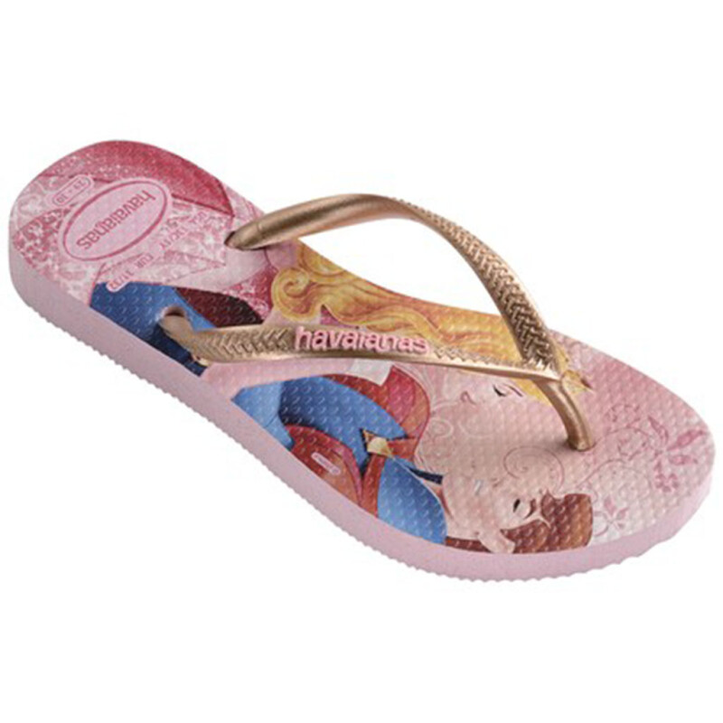 Sandalias Infantiles Havaianas Kids Slim Princes Rosa - Dorado