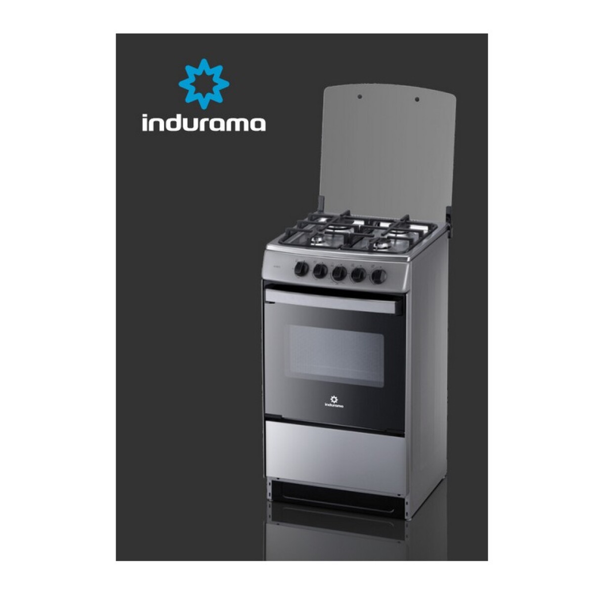 COCINA INDURAMA MURCIA 4H GRIS PARILLA HIERRO FUNDIDO 