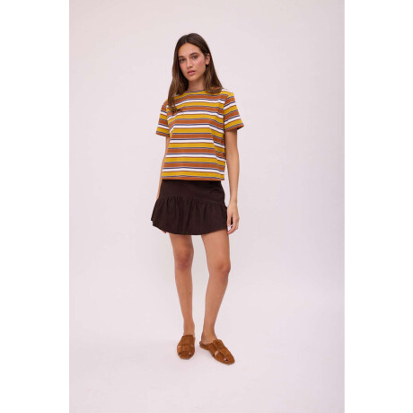 FALDA ULA COURO Chocolate