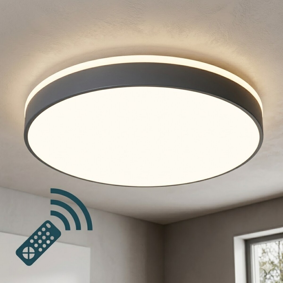 Plafón LED circular a control remoto varias funciones 32w 
