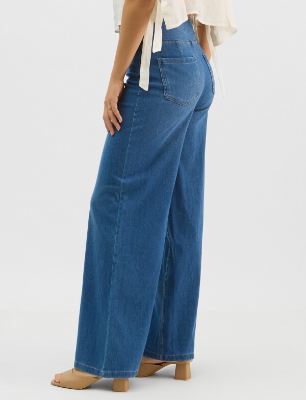 Jegging Estilo Palazzo Con Cintura Elástica JEAN