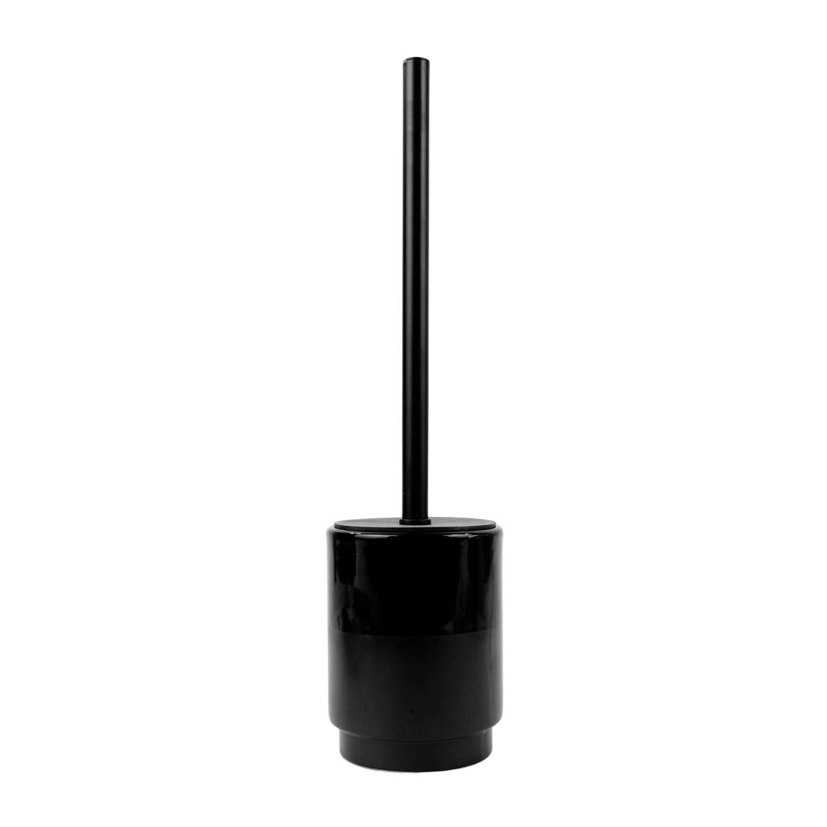 Cepillo para inodoro con base de ceramica negra 