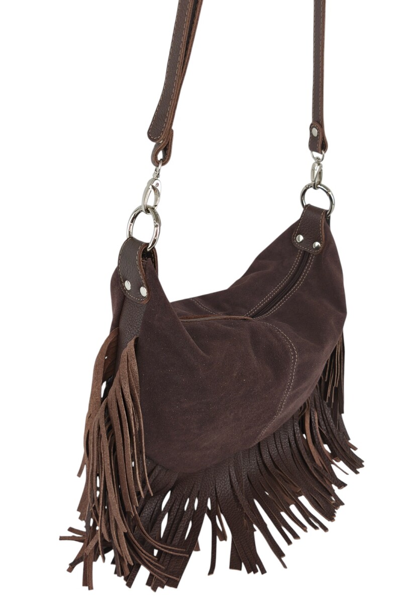 Morral con flecos Marron