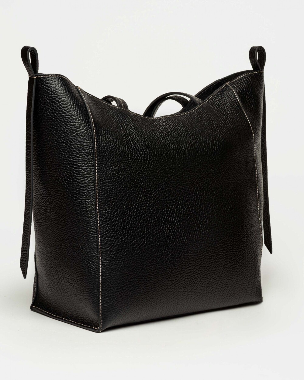 Shopper Cadiz en cuero graneado Negro