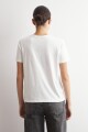 Remera estampa Damasco floral blanco
