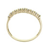 Anillo de compromiso medio sin fin de oro amarillo 18k con cironias Anillo de compromiso medio sin fin de oro amarillo 18k con cironias