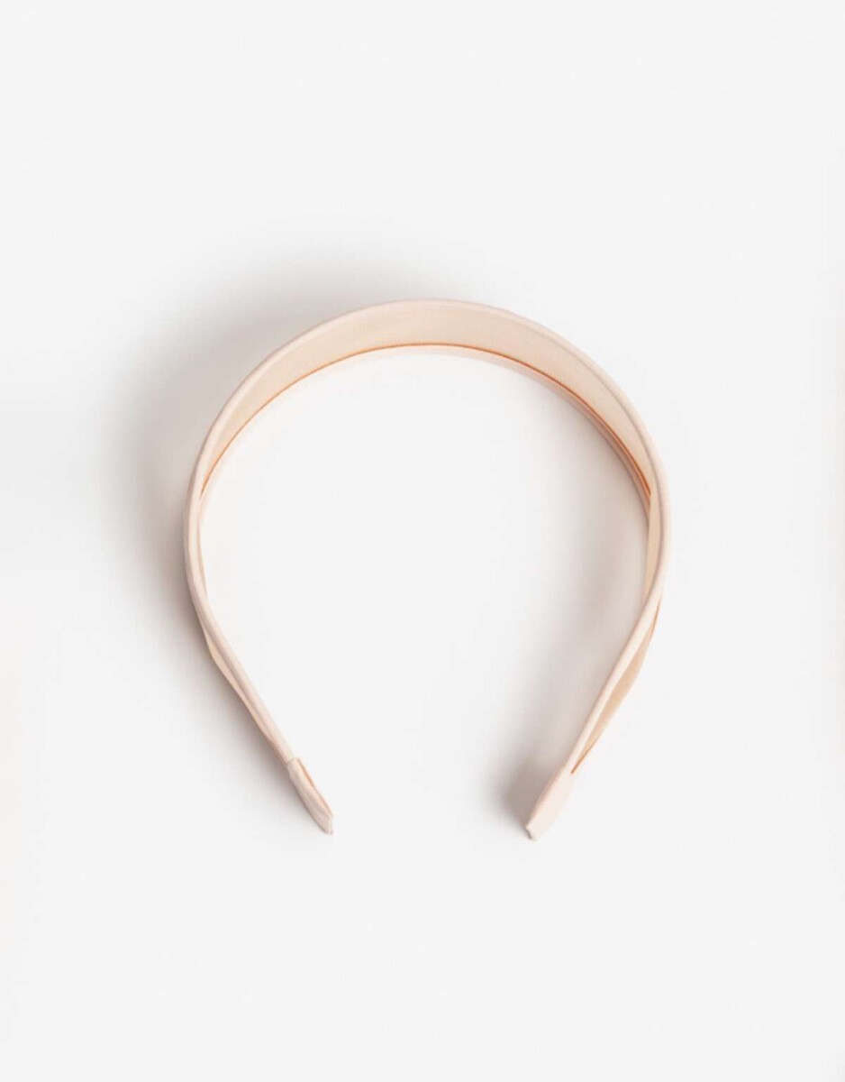 Vincha Rígida Textura Red. - Rosa Claro 