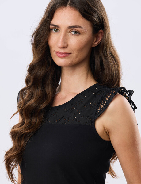 REMERA LISA DE ALGODÓN Negro