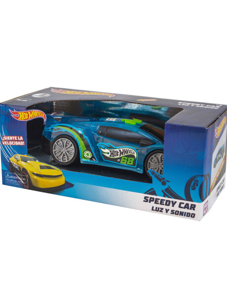 Auto Hot Wheels Speedy Car 22cm con luces y sonido Azul