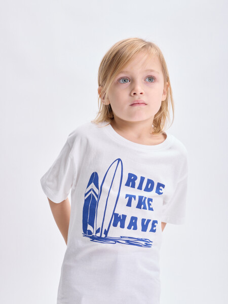 Remera Ride The Wave Beige