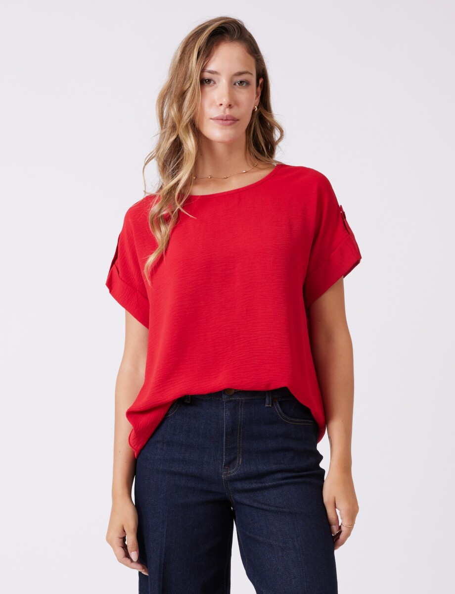 Blusa Crepe - Rojo 