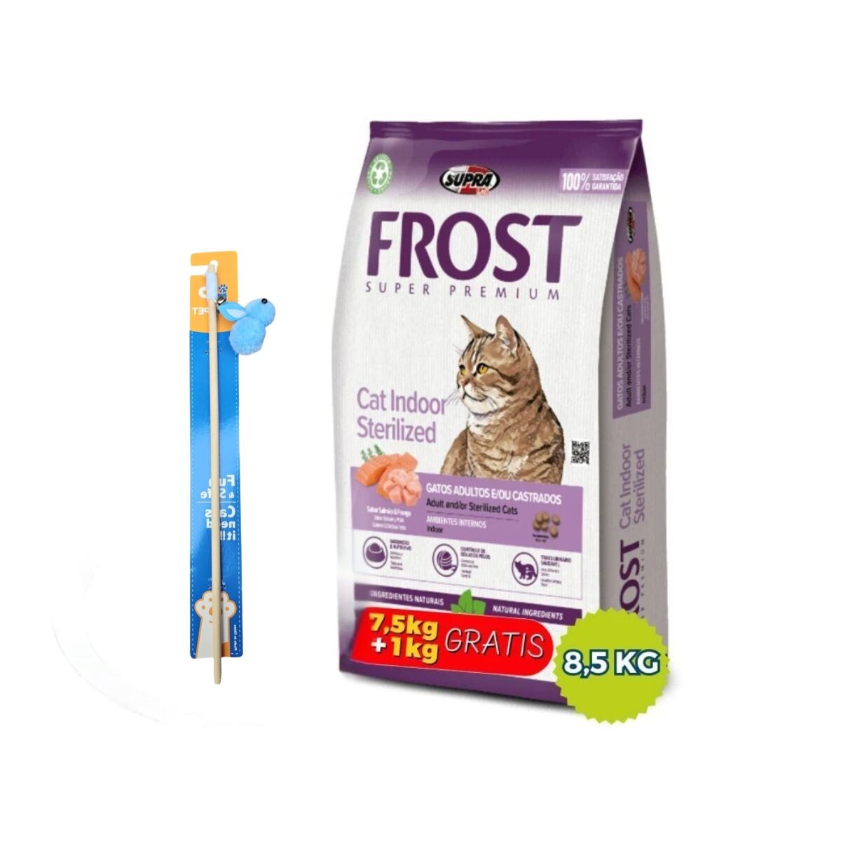 FROST GATOS ADULTOS Y/O CASTRADOS - 7.5 + 1 KG GRATIS + VARITA DE REGALO 