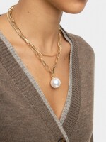 Set De Collares Cortos Con Colgante De Perla blanco