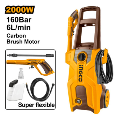 Hidrolavadora INGCO 2000W 160BAR Motor a Cabrones Con autostop