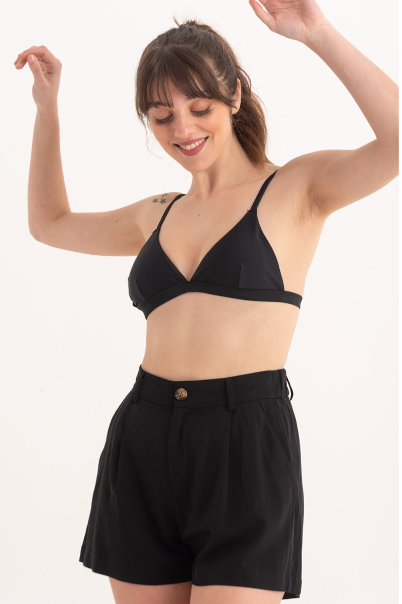 Top bikini basico Negro