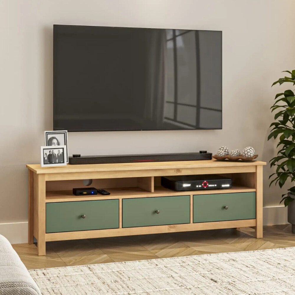 Rack TV 3 Cajones Madera Natural - Mari Verde