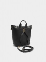 Mochila Con Textura Y Solapa negro