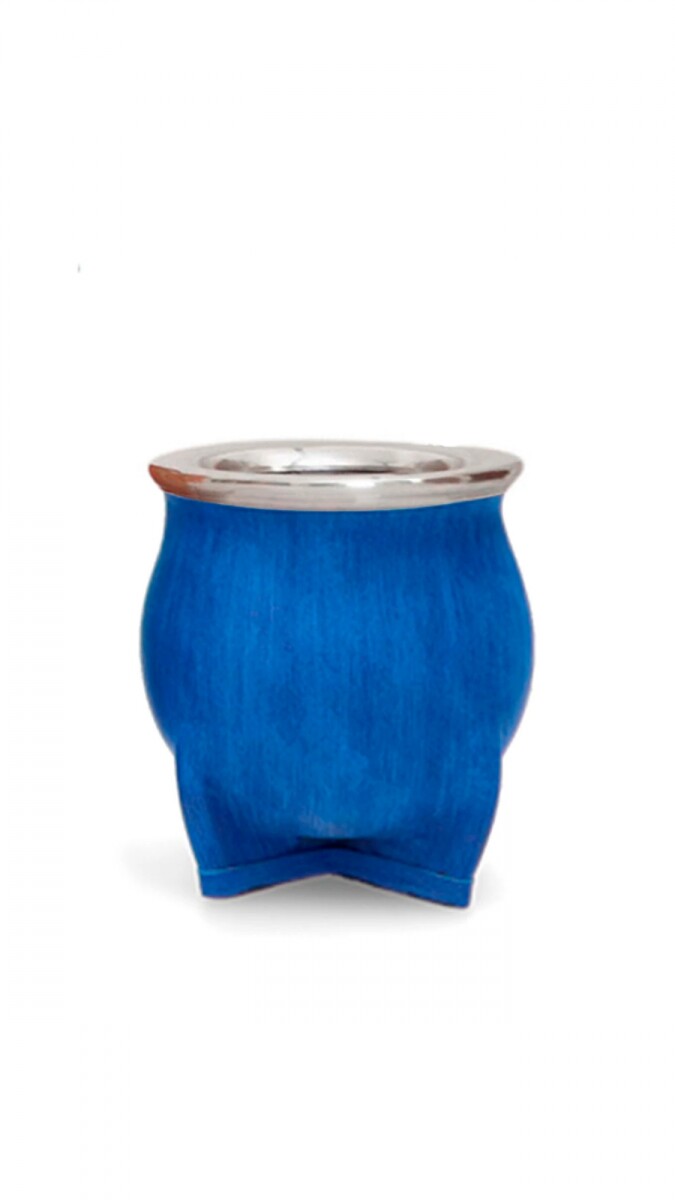 MATE DE CERÁMICA CHICO DELTA - TEXTURADO AZUL FRANCIA 