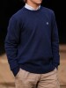 Buzo tejido cuello redondo azul marino Buzo tejido cuello redondo azul marino
