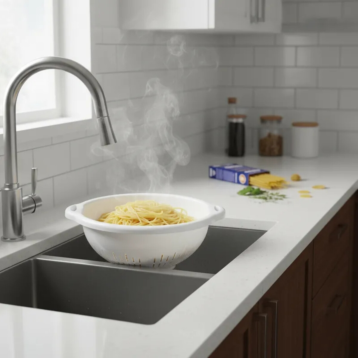 Colador con asas - BLANCO 